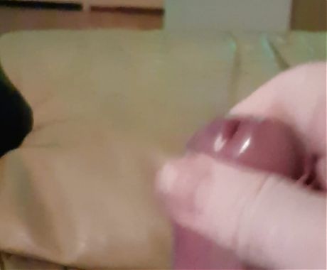 My Husband Is Lying on the Sofa He Loves to Play with His Cock Waiting for My Asshole