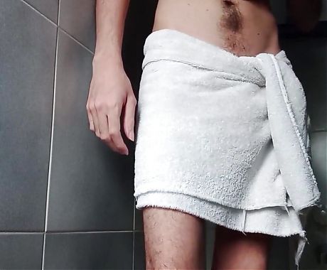 Latin Boy Horny Before Shower